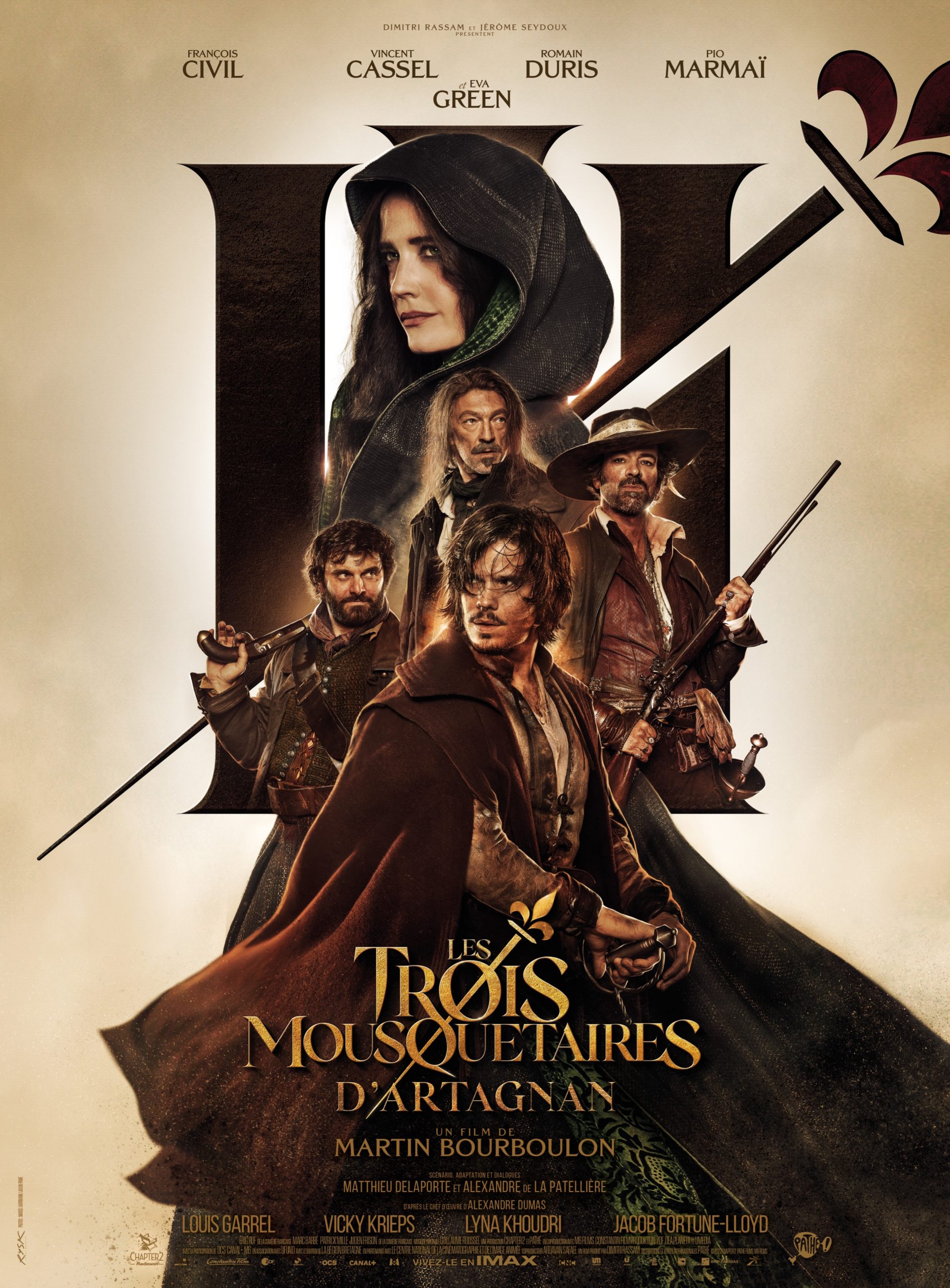 Movie poster: The Three Musketeers: D’Artagnan (2023) สามทหารเสือ กำเนิดนักรบดาร์ตาญัง